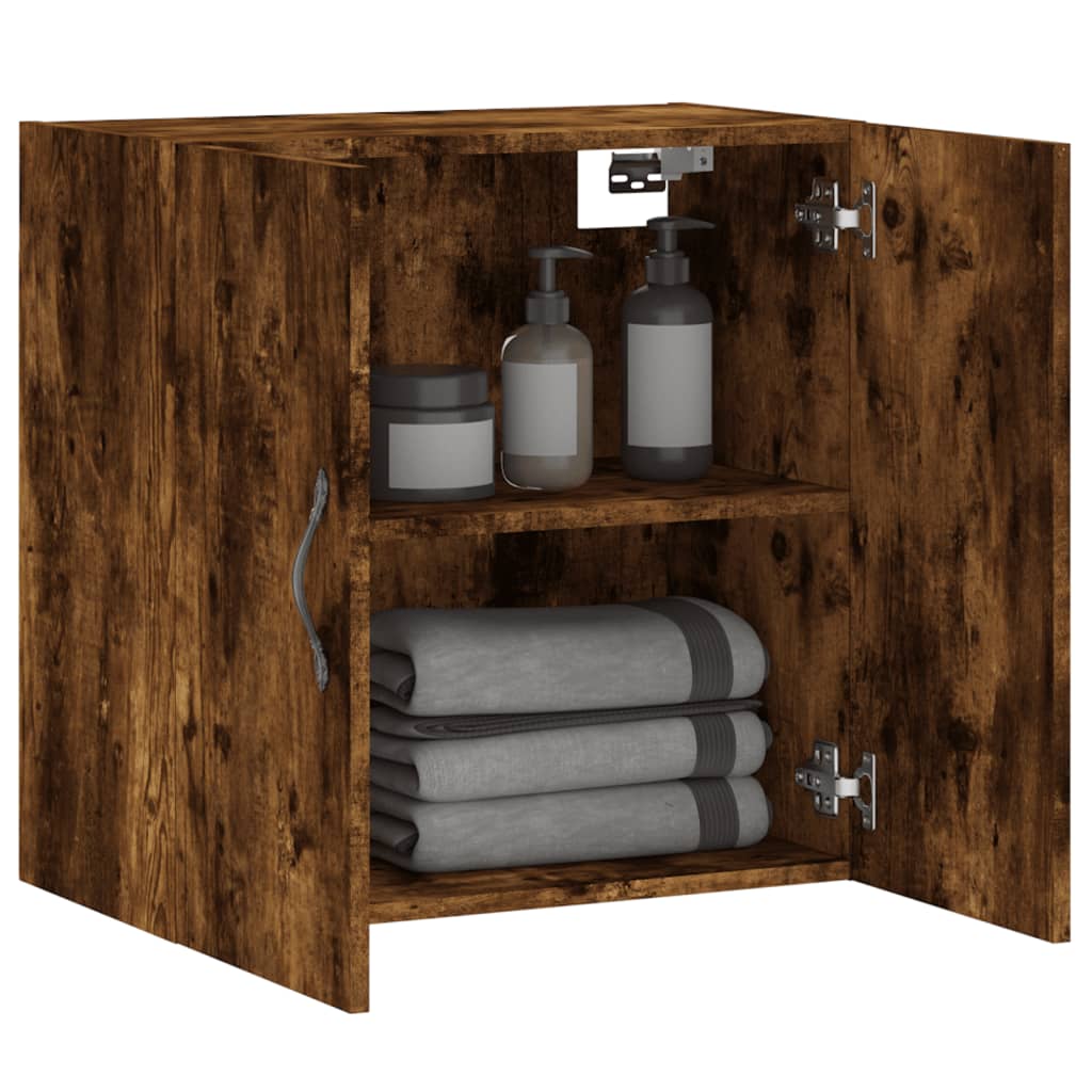 vidaXL Wall Cabinet Smoked Oak 60x31x60 cm Engineered Wood