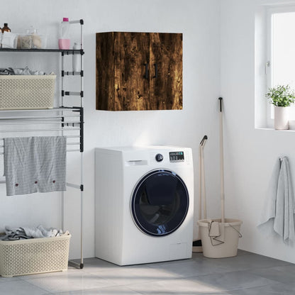 vidaXL Wall Cabinet | Smoked Oak | Engineered Wood | Medium | Wall Cabinet