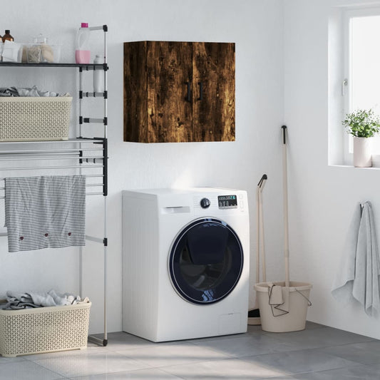 vidaXL Wall Cabinet | Smoked Oak | Engineered Wood | Medium | Wall Cabinet