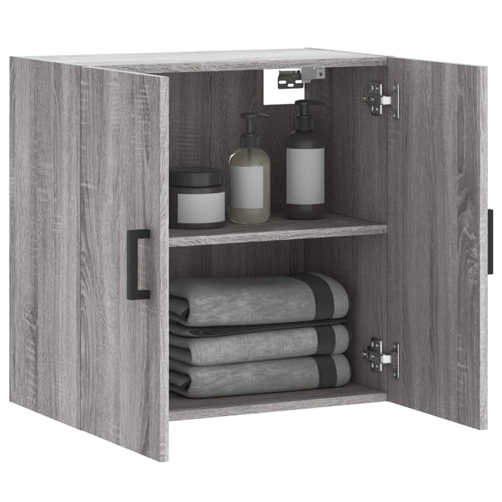 vidaXL Wall Cabinet Grey Sonoma 60x31x60 cm Engineered Wood