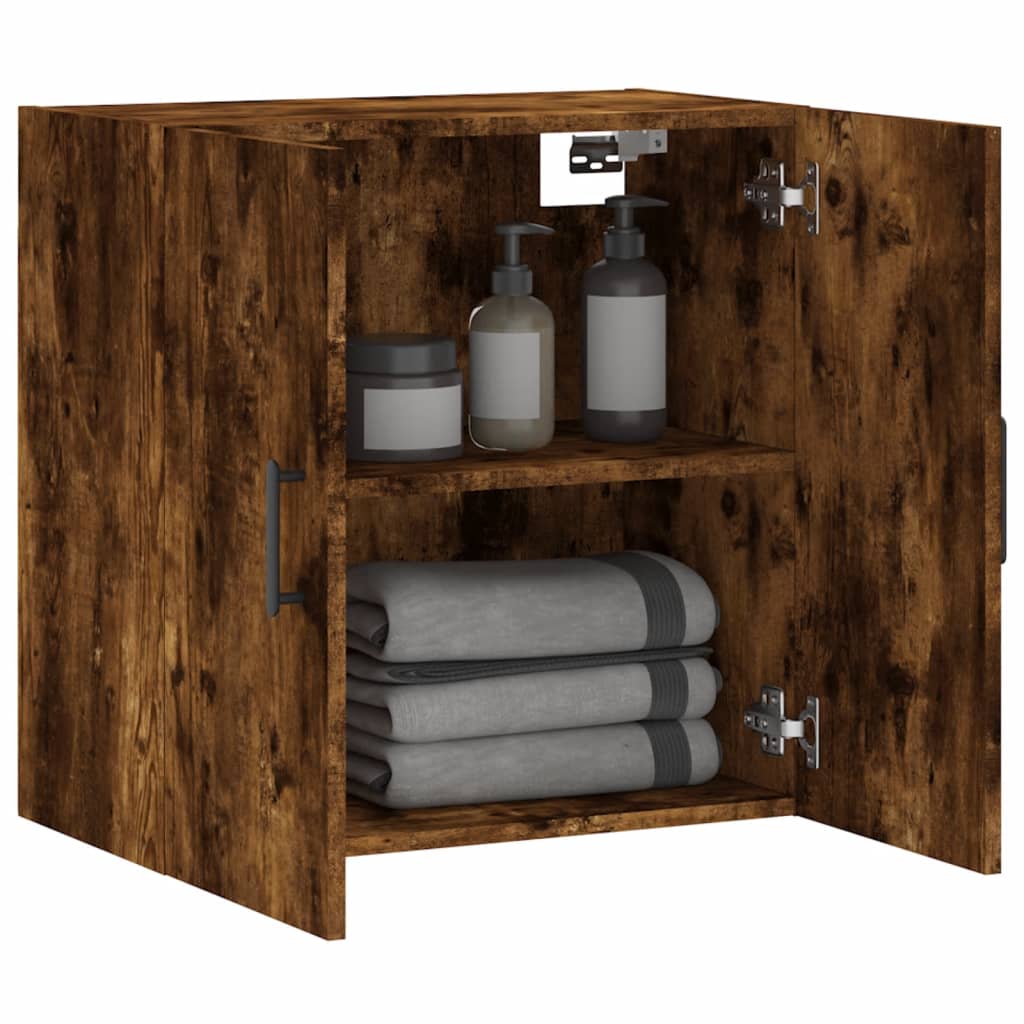 vidaXL Wall Cabinet | Smoked oak | Engineered wood | Medium | Wall Cabinet