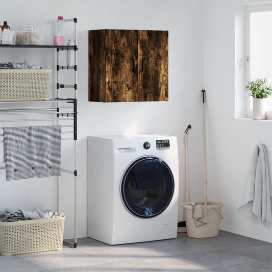 vidaXL Wall Cabinet | Smoked Oak | Engineered Wood | Medium | Wall Cabinet