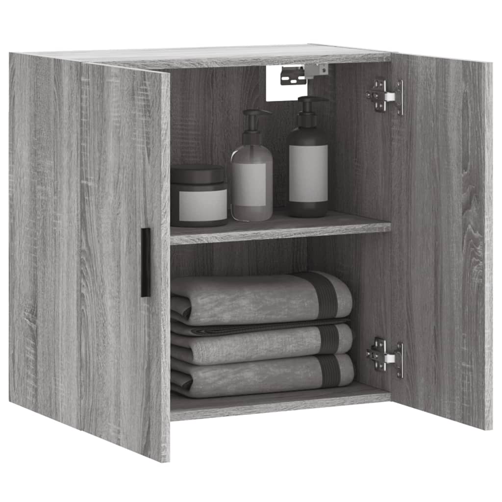 vidaXL Wall Cabinet | Grey Sonoma | Engineered wood | Medium | Wall Cabinet