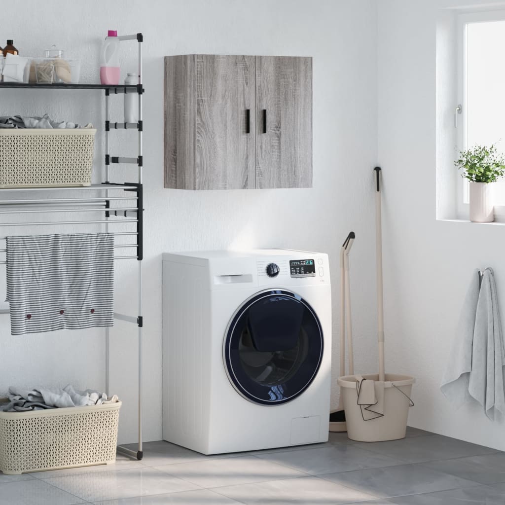 vidaXL Wall Cabinet | Grey Sonoma | Engineered wood | Medium | Wall Cabinet
