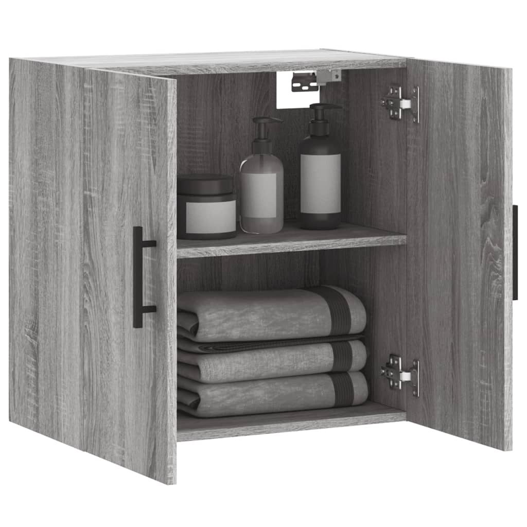 vidaXL Wall Cabinet Grey Sonoma 60x31x60 cm Engineered Wood