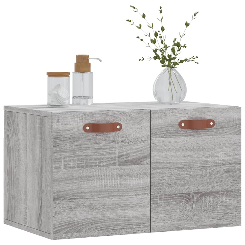 vidaXL Wall Cabinet Grey Sonoma 60x36.5x35 cm Engineered Wood