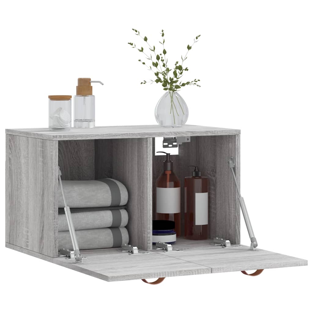 vidaXL Wall Cabinet Grey Sonoma 60x36.5x35 cm Engineered Wood