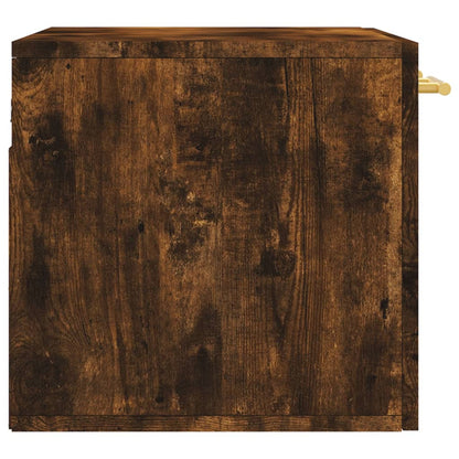 vidaXL Wall Cabinet Smoked Oak 60x36.5x35 cm Engineered Wood