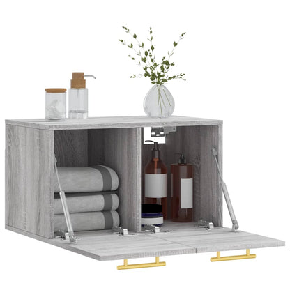 vidaXL Wall Cabinet Grey Sonoma 60x36.5x35 cm Engineered Wood