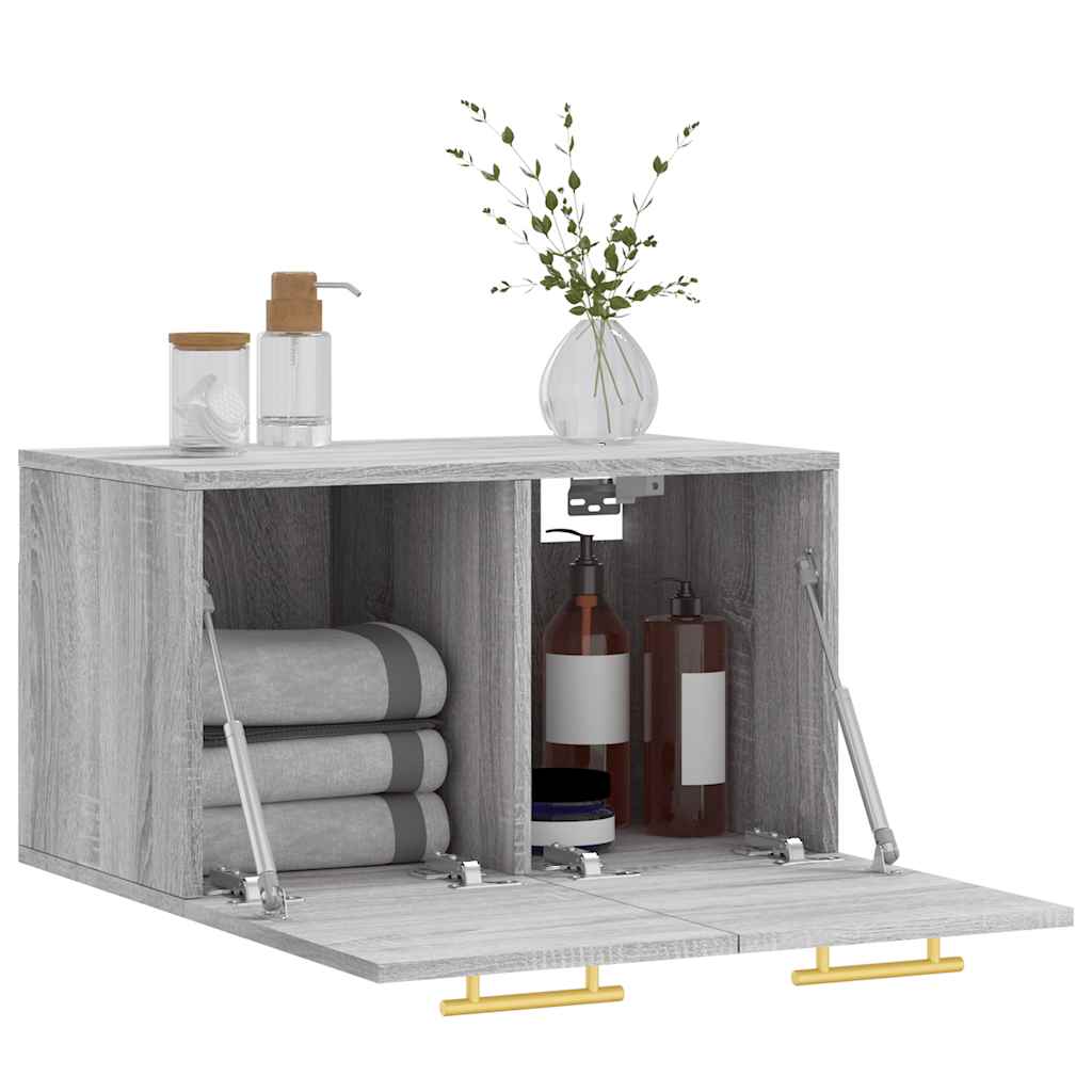 vidaXL Wall Cabinet Grey Sonoma 60x36,5x35 cm Engineered Wood