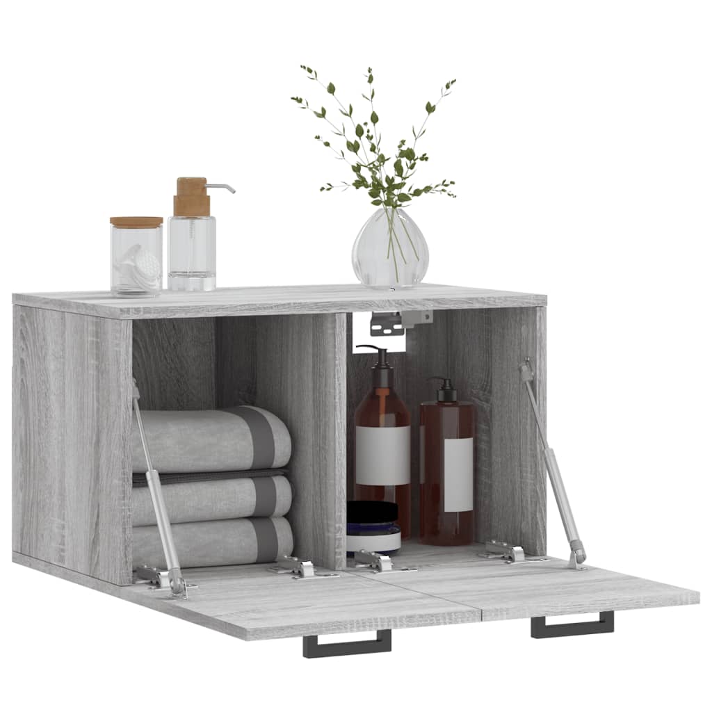 vidaXL Wall Cabinet Grey Sonoma 60x36,5x35 cm Engineered Wood