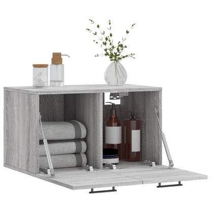 vidaXL Wall Cabinet Grey Sonoma 60x36.5x35 cm Engineered Wood