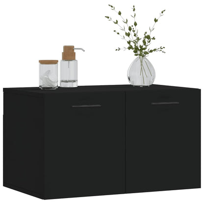 vidaXL Wall Cabinet Black 60x36,5x35 cm Engineered Wood