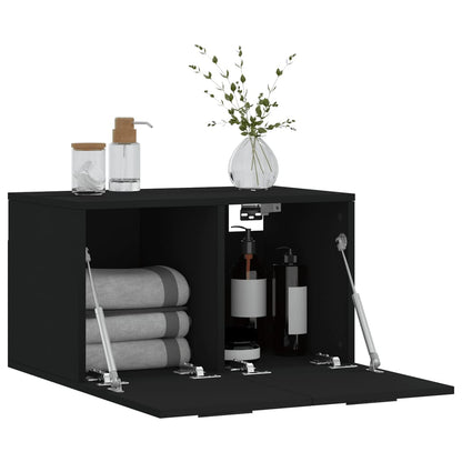 vidaXL Wall Cabinet Black 60x36,5x35 cm Engineered Wood