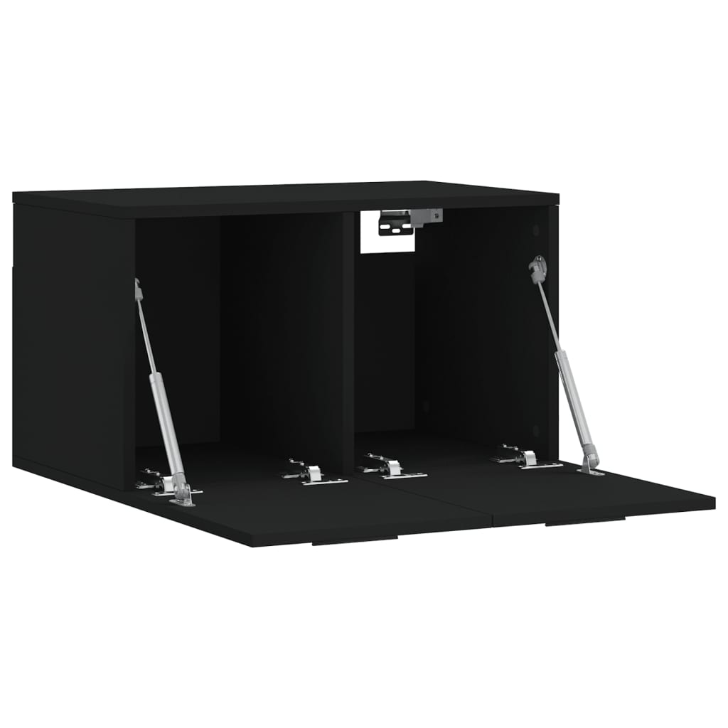 vidaXL Wall Cabinet Black 60x36,5x35 cm Engineered Wood