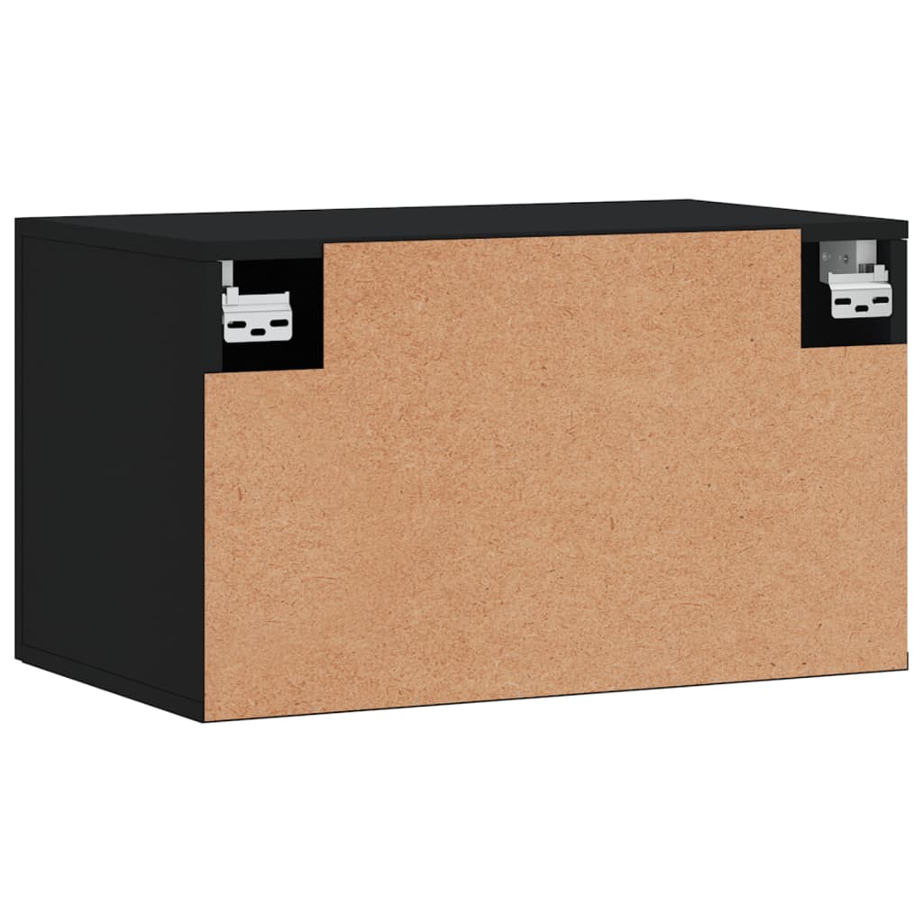vidaXL Wall Cabinet Black 60x36,5x35 cm Engineered Wood