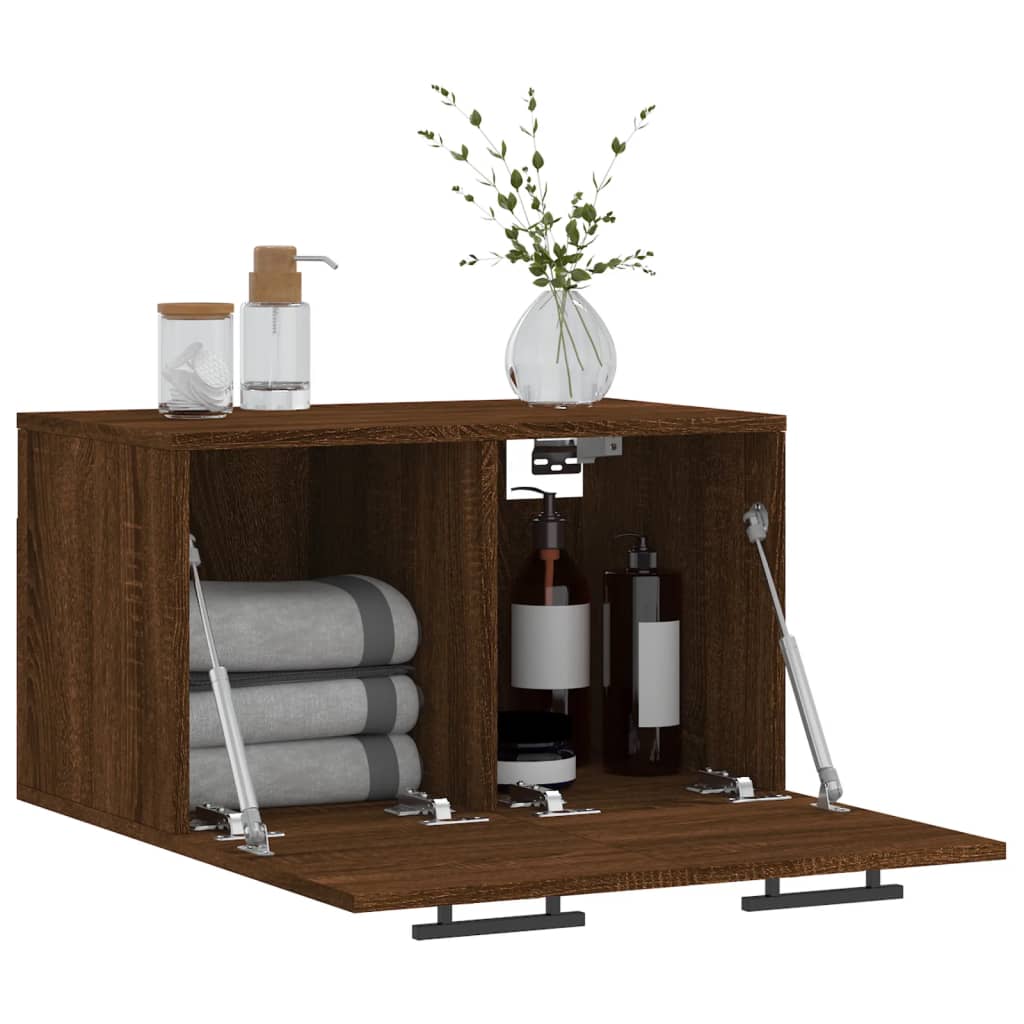 vidaXL Wall Cabinet Brown Oak 60x36.5x35 cm Engineered Wood
