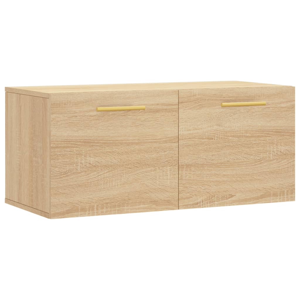 vidaXL Wall Cabinet Sonoma Oak 80x36.5x35 cm Engineered Wood