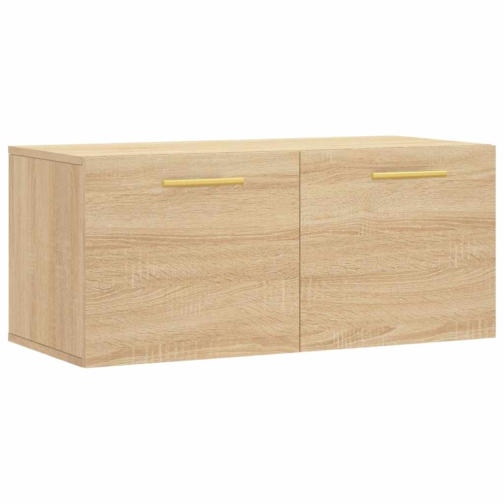 vidaXL Wall Cabinet Sonoma Oak 80x36,5x35 cm Engineered Wood