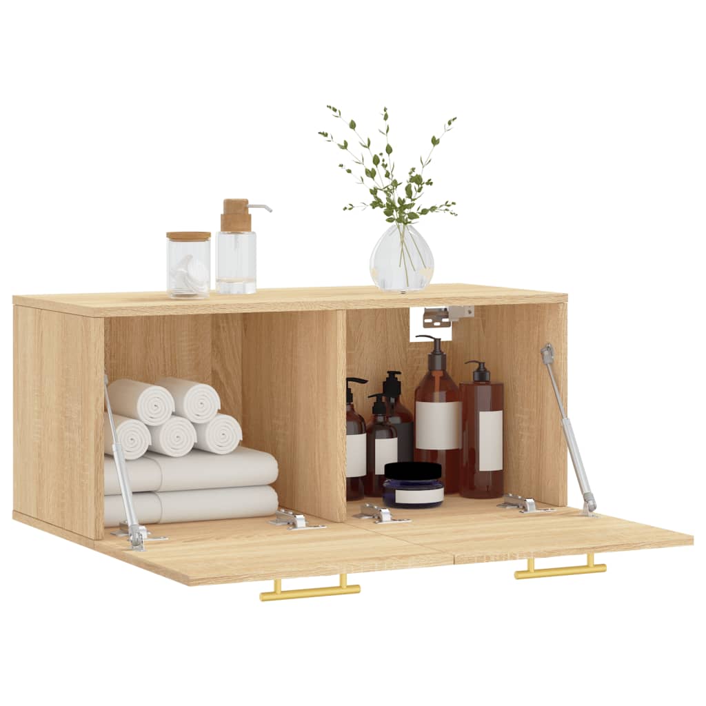vidaXL Wall Cabinet Sonoma Oak 80x36.5x35 cm Engineered Wood