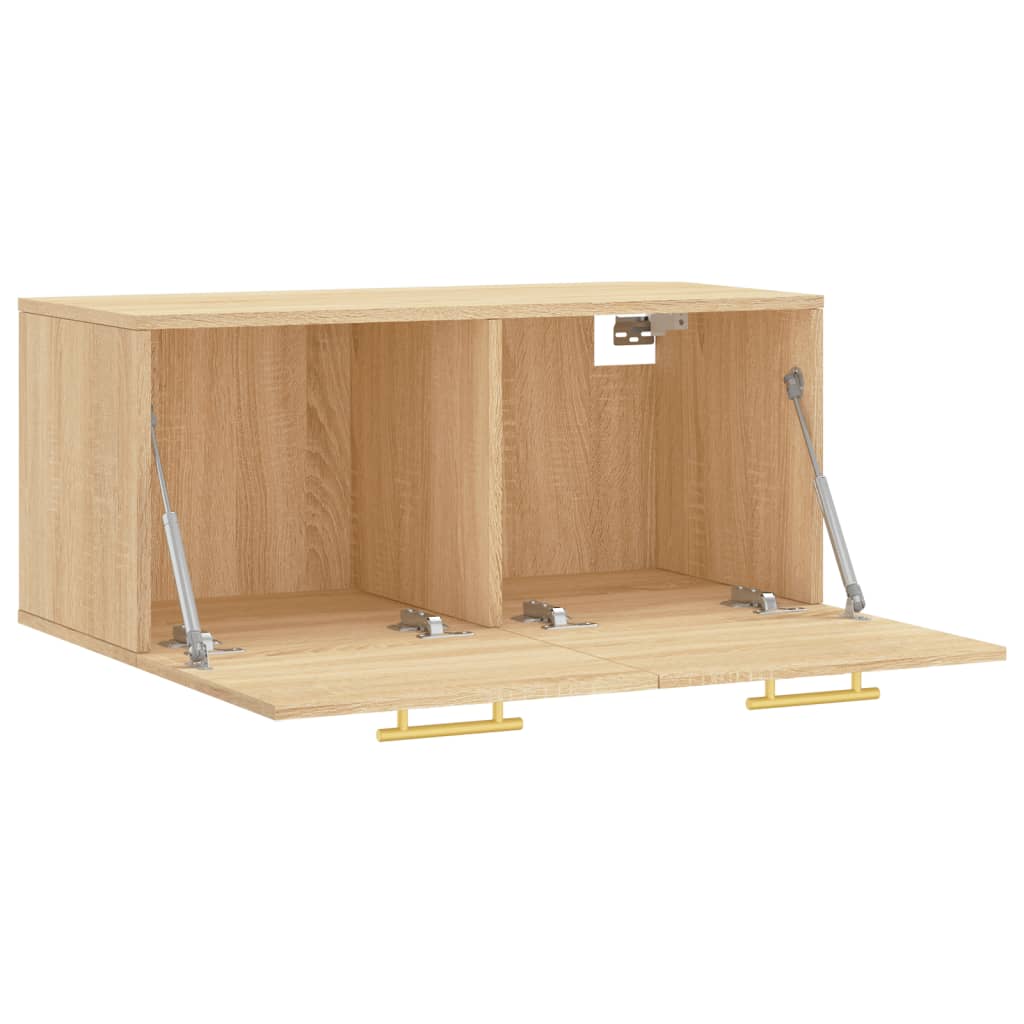vidaXL Wall Cabinet Sonoma Oak 80x36.5x35 cm Engineered Wood