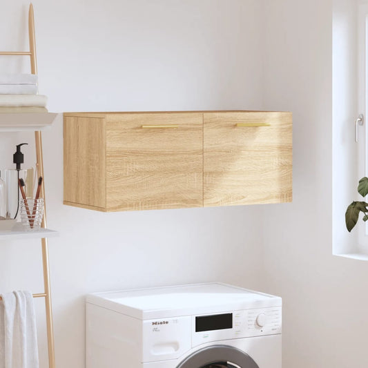 vidaXL Wall Cabinet Sonoma Oak 80x36.5x35 cm Engineered Wood