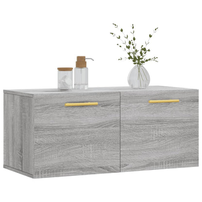 vidaXL Wall Cabinet Grey Sonoma 80x36.5x35 cm Engineered Wood