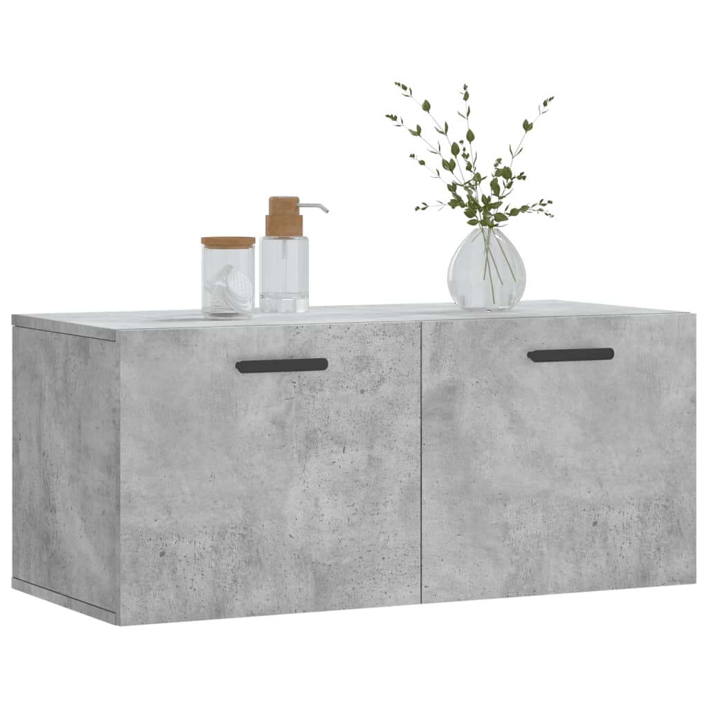 vidaXL Wall Cabinet | Concrete Grey | Engineered Wood | 80x36.5x35 cm
