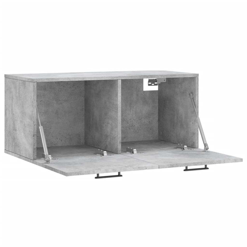 vidaXL Wall Cabinet | Concrete Grey | Engineered Wood | 80x36.5x35 cm