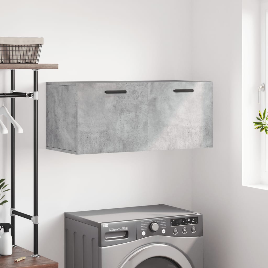 vidaXL Wall Cabinet | Concrete Grey | Engineered Wood | 80x36.5x35 cm