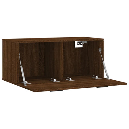 vidaXL Wall Cabinet Brown Oak 80x36.5x35 cm Engineered Wood