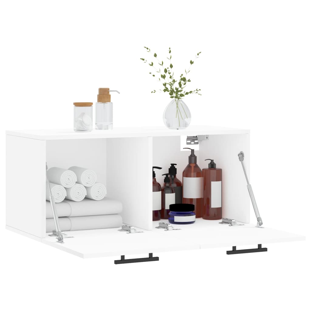 vidaXL Wall Cabinet White 80x36,5x35 cm Engineered Wood