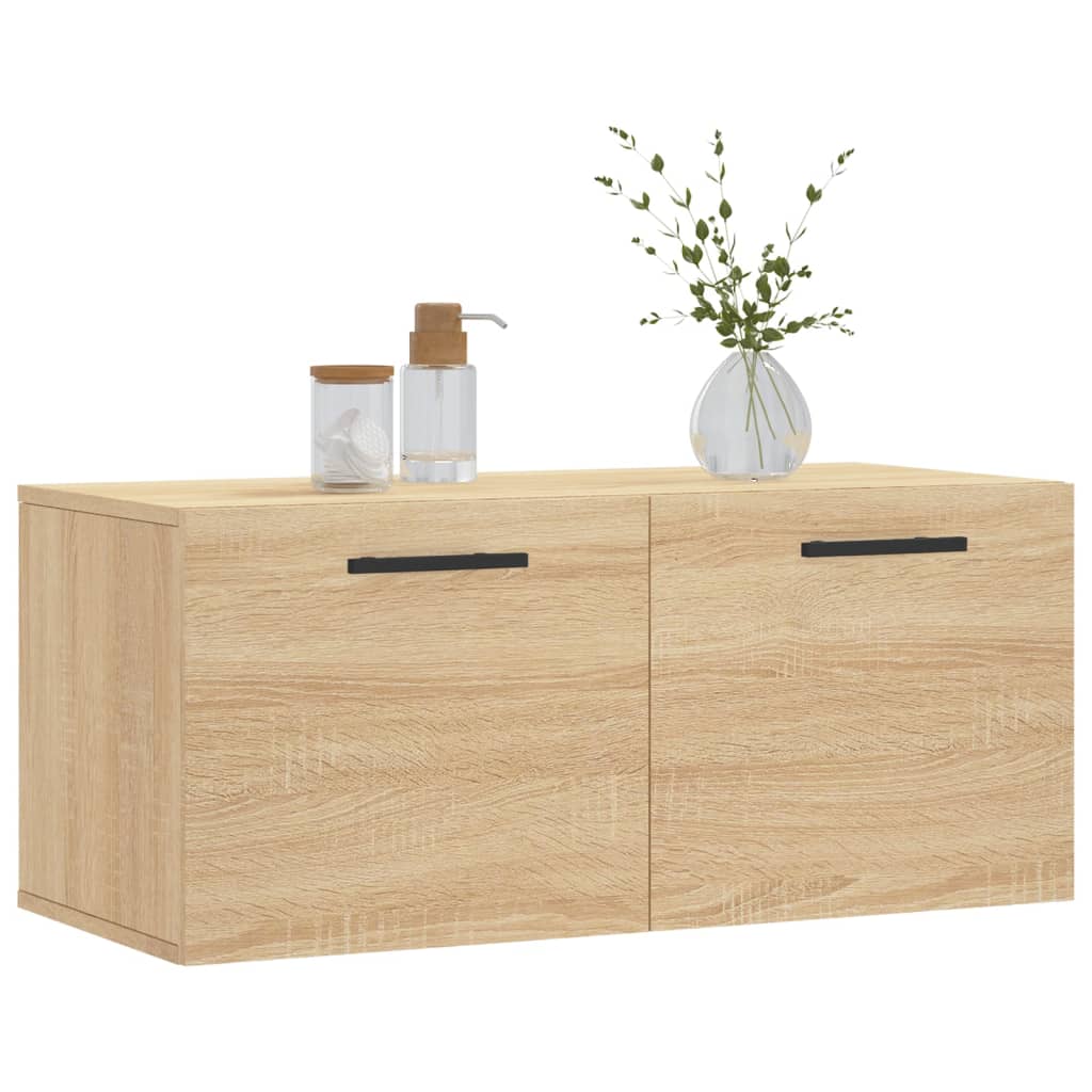 vidaXL Wall Cabinet Sonoma Oak 80x36,5x35 cm Engineered Wood