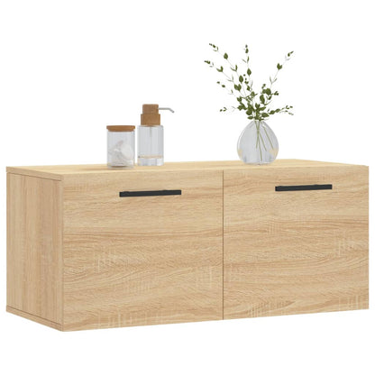 vidaXL Wall Cabinet Sonoma Oak 80x36,5x35 cm Engineered Wood