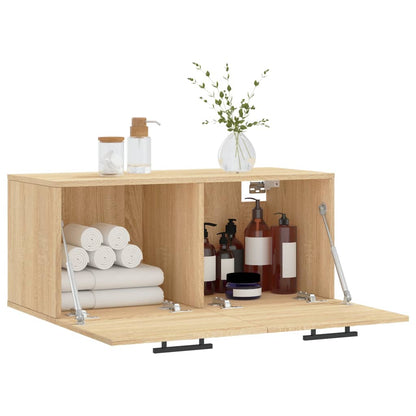 vidaXL Wall Cabinet Sonoma Oak 80x36,5x35 cm Engineered Wood