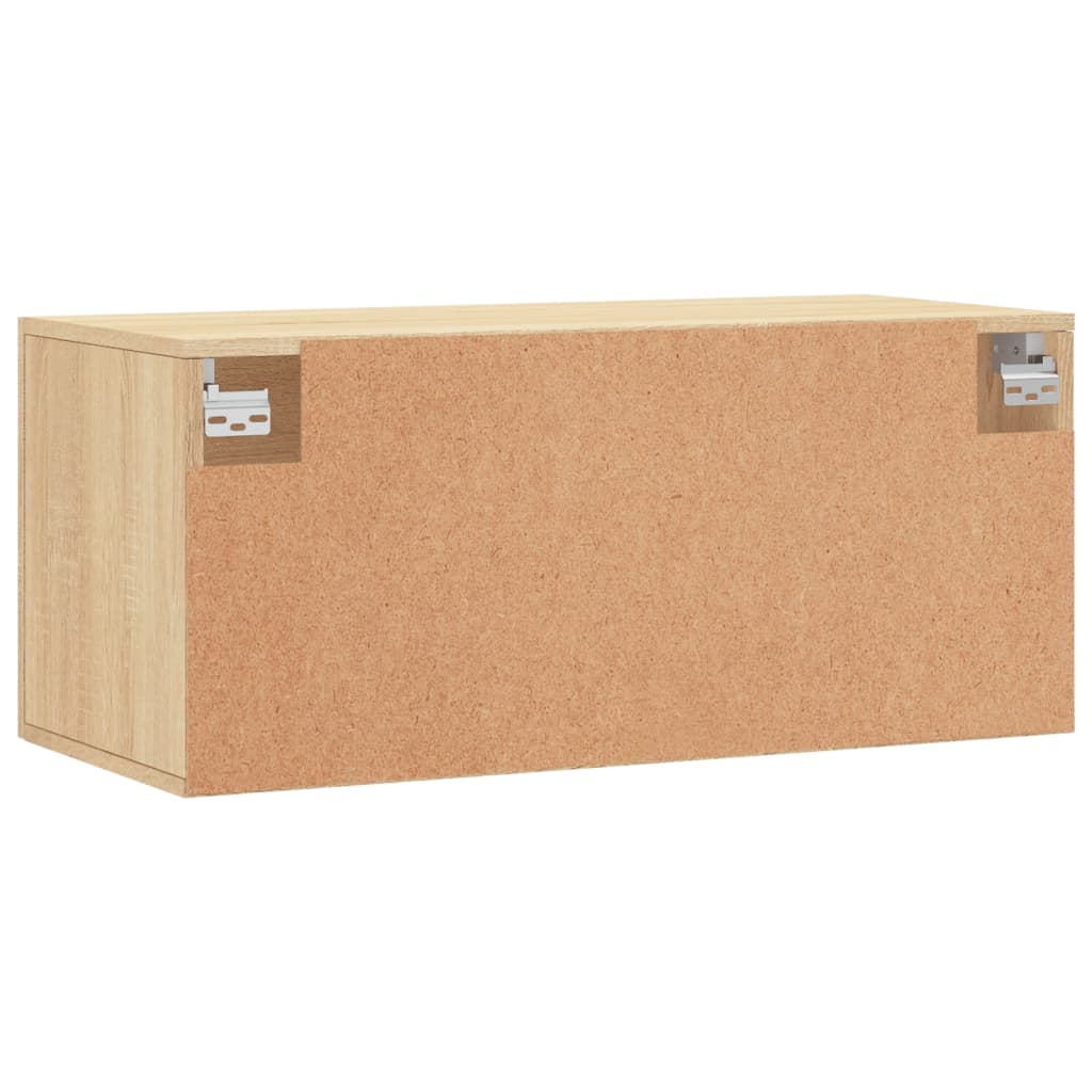 vidaXL Wall Cabinet Sonoma Oak 80x36,5x35 cm Engineered Wood