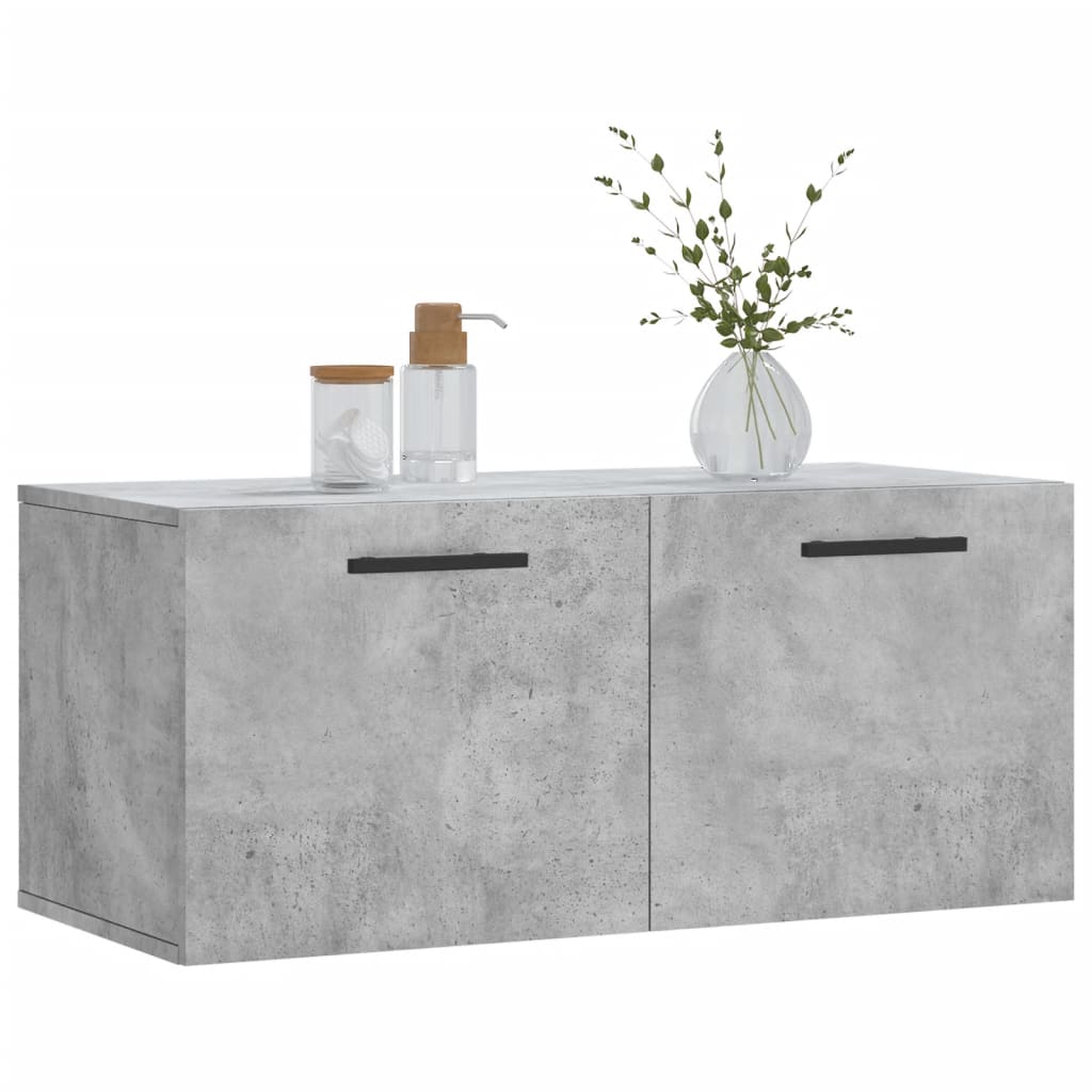 vidaXL Wall Cabinet Concrete Grey 80x36,5x35 cm Engineered Wood