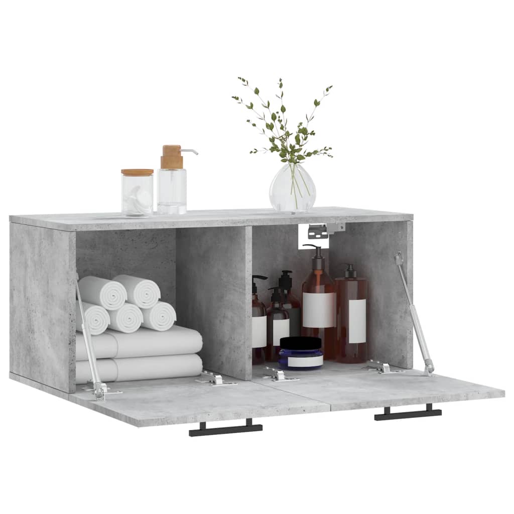 vidaXL Wall Cabinet Concrete Grey 80x36,5x35 cm Engineered Wood