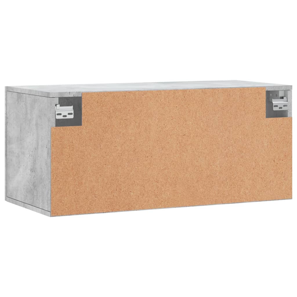 vidaXL Wall Cabinet Concrete Grey 80x36,5x35 cm Engineered Wood
