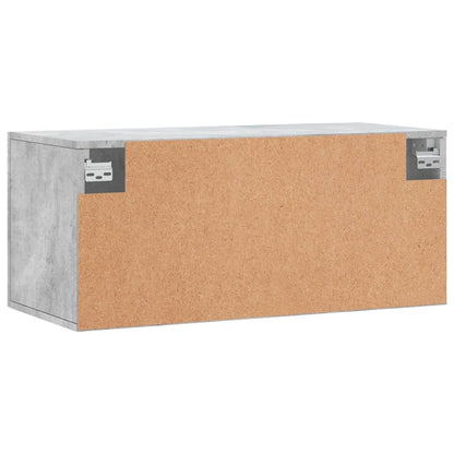 vidaXL Wall Cabinet Concrete Grey 80x36,5x35 cm Engineered Wood