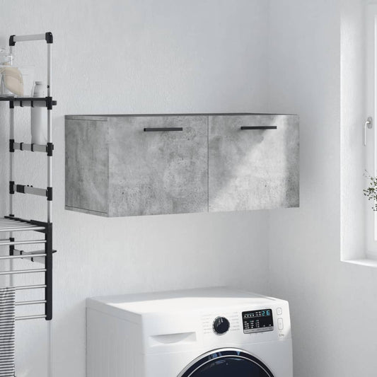 vidaXL Wall Cabinet Concrete Grey 80x36,5x35 cm Engineered Wood