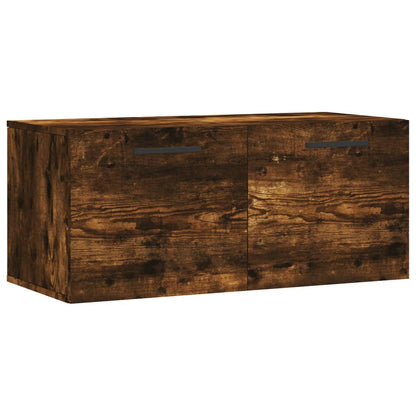 vidaXL Wall Cabinet Smoked Oak 80x36,5x35 cm Engineered Wood