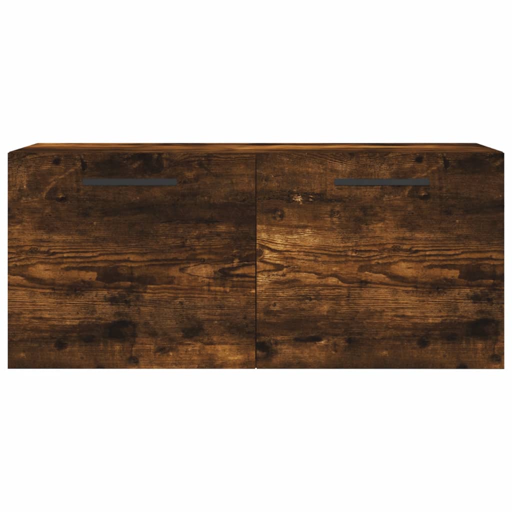 vidaXL Wall Cabinet Smoked Oak 80x36.5x35 cm Engineered Wood
