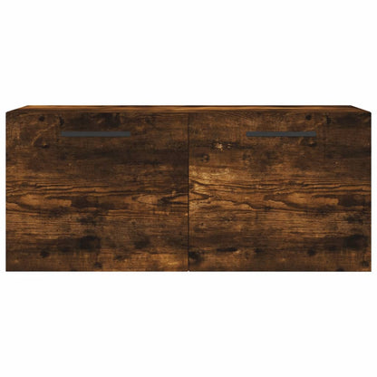 vidaXL Wall Cabinet Smoked Oak 80x36.5x35 cm Engineered Wood