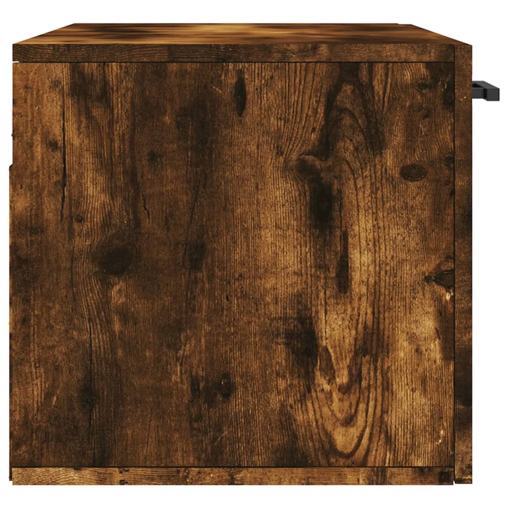 vidaXL Wall Cabinet Smoked Oak 80x36,5x35 cm Engineered Wood