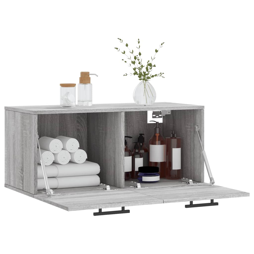 vidaXL Wall Cabinet Grey Sonoma 80x36,5x35 cm Engineered Wood