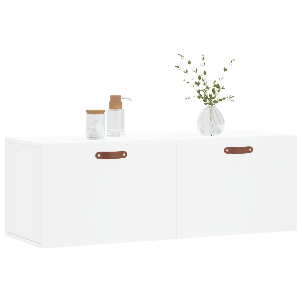 vidaXL Wall Cabinet White 100x36.5x35 cm Engineered Wood