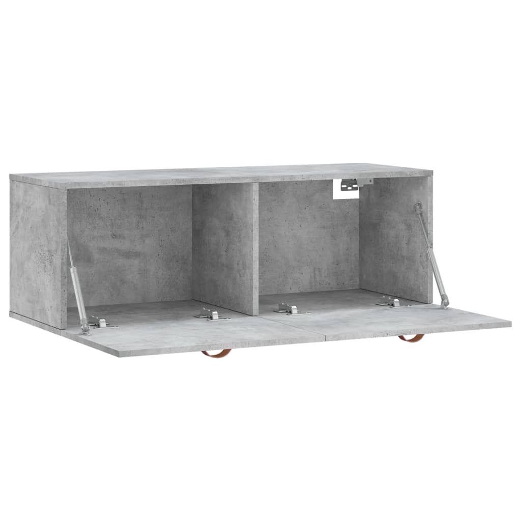 vidaXL Wall Cabinet Concrete Grey 100x36,5x35 cm Engineered Wood