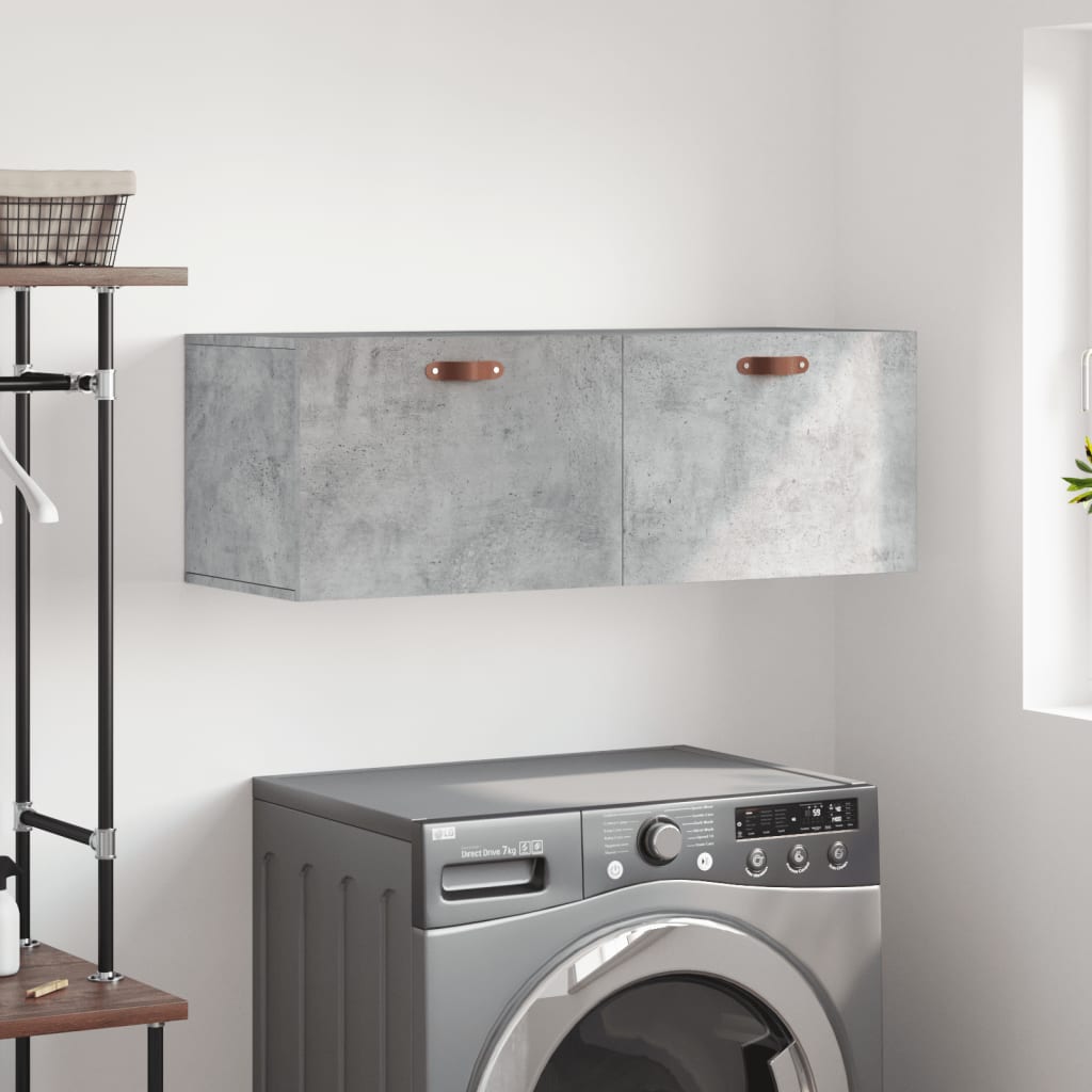 vidaXL Wall Cabinet Concrete Grey 100x36,5x35 cm Engineered Wood