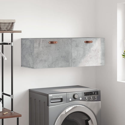 vidaXL Wall Cabinet Concrete Grey 100x36,5x35 cm Engineered Wood